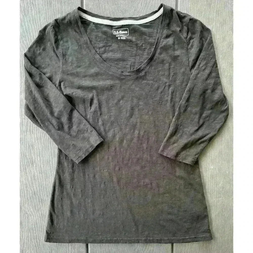 Lot of (3) Womens LL Bean 3/4 Sleeve Tops Shirts Sz Medium 100% Cotton